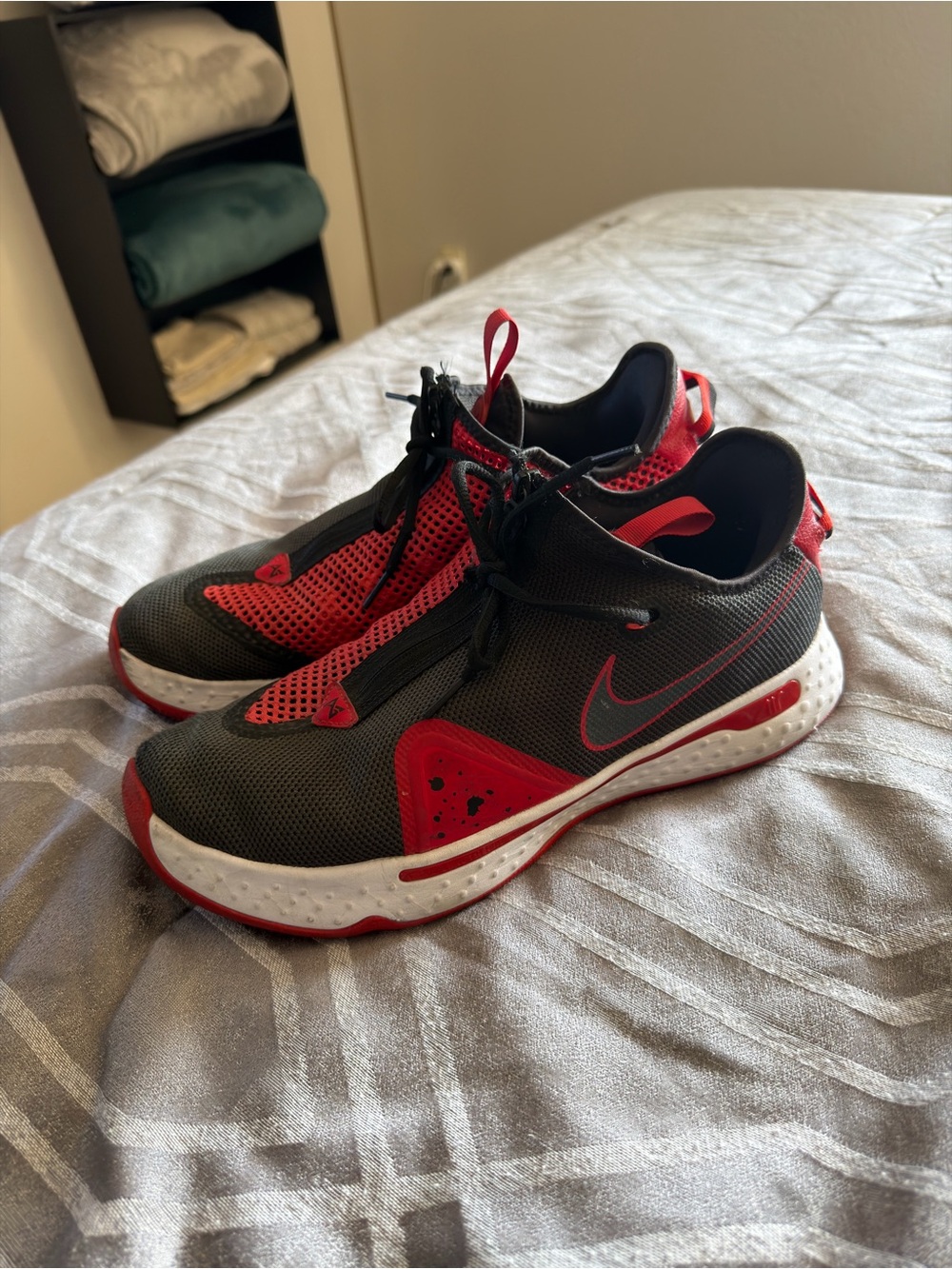 Nike Men’s Black and Red Athletic Sneakers